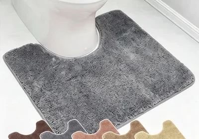 BEGD トイレマット、U字型、洗える、吸収性、速乾、滑り止め、スタイリッシュ、スカンジナビア風ふわふわ、高水分吸収 in Japan