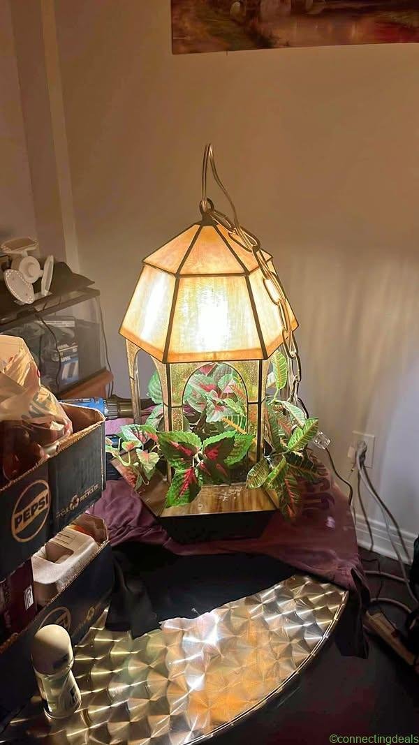 Belle lampe vitrail