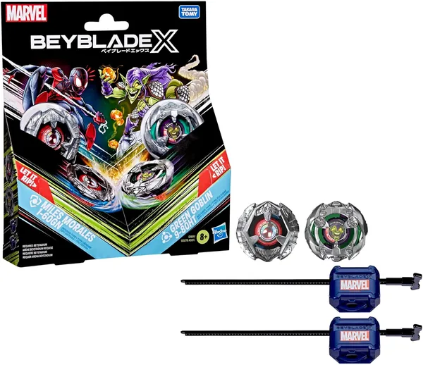 Beyblade X y Marvel: Miles Morales 1-60GN vs. Green Goblin 9-80HT, ¡16% de descuento!
