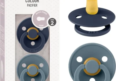 BIBS Colour Pacifier 2 Pack, BPA-Fritt, Rundt Tvinga. Naturligt Latex, Size 2 (6-18 Mån), Deep Space/Petrol - 38% Off in Sweden