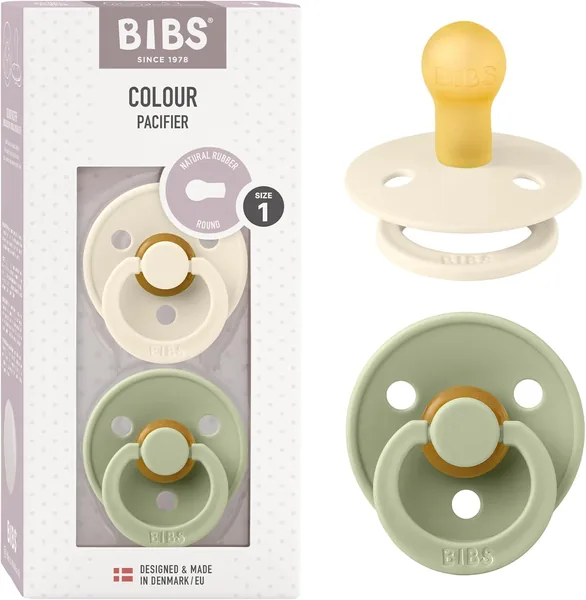 Bibs Dummies, 2er Pack farbige Dummies, Naturkautschuk dänische Dummies in Kirschform – 31% Rabatt