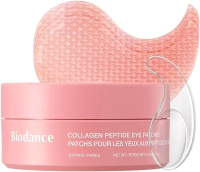 Biodance Kollagenpeptid Augenschwämme, Anti-Falten-Augenschwämme gegen Lachfalten, Augenmaske für feine Linien und Taschen, 24 Stk