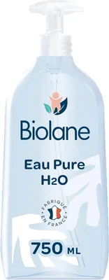 Biolane – Eau Pure H2O – Water pour la toilette du bébé – Visage, Corps et Siège – 99% d’ingrédients naturels – Sans rinçage – Flacon pompe 75ml Best Deal