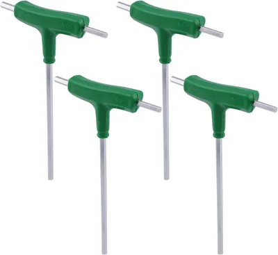 Bitray 4mm T-Handle Hex Key Allen Wrench, 5mm Dual-End Tip, Steel Long Arm