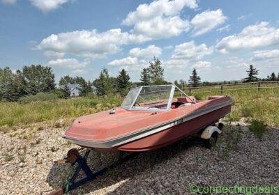Boat and trailer in Calgary
