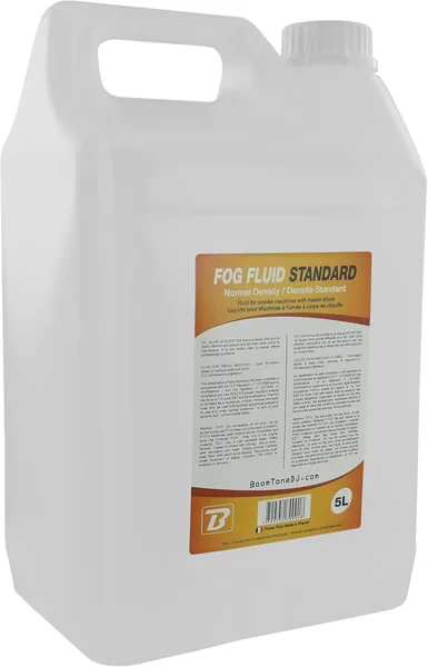 BoomToneDJ Fluide de Brume Professionnel Standard, 5 Litres, Bouteille Recyclable, Fumée Blanche, Couleur Claire