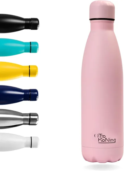 Bouteille d’eau isolée Otto Koning 500ml – Garde les boissons froides pendant 24h et chaudes pendant 12h – Étanche