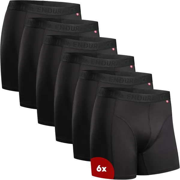 Boxers Deportivos Danish Endurance para Hombre, Ajustados y Transpirables, Paquete de 6