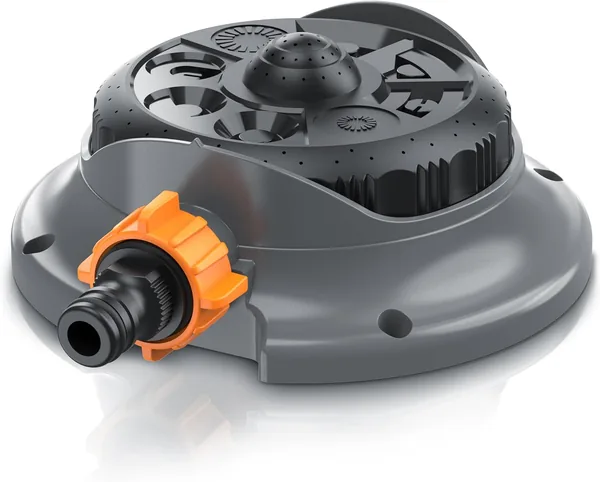 Brandson 3/4 Zoll Oberflächen-Bewässerungssprinkler – Gartenbewässerung mit 8 einstellbaren Sprühformen und 110 m² Bewässerungsfläche – Best Deal