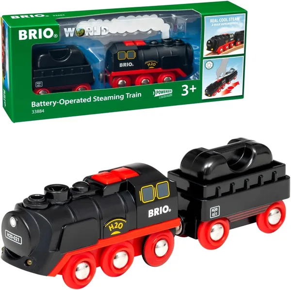Brio World 33884 Dampflokomotive mit Wassertank – Lokbahn mit echtem Dampf und Wasserkontainer (67% Rabatt)