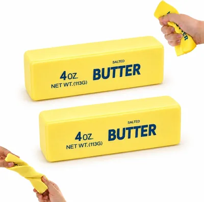 Butter Squishy, Butter Squeeze Spielzeug, Langsam Steigendes, Weiches PU-Knetspielzeug im Butterstangen-Design, Sensorisches Fidget-Spielzeug für Büro