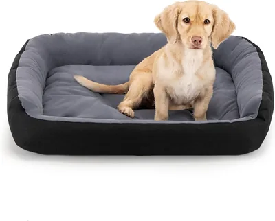 Cama para Perro PETS APPAREL HILLS, Resistente y Confortable, Relleno Suave, Medidas Medium, Negra/Gris – 20% de Descuento