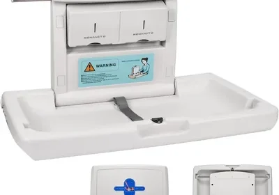 Cambiador de Pañales Horizontal para Bebé Plegable de Pared - Negocio Comercial, Baño Público - 6% de Descuento in Mexico