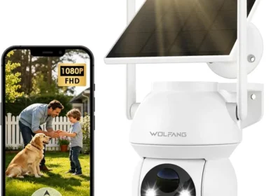 Caméra de sécurité extérieure WOLFANG PTZ 1080p WiFi 360° (2.4G seulement), détection de mouvement PIR, vision nocturne en couleur, audio bidirectionnel - 41% de réduction in France