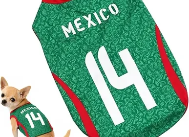 Camiseta de Fútbol para Perros México 2026, Playera Selección Mexicana, Mejor Oferta in Mexico