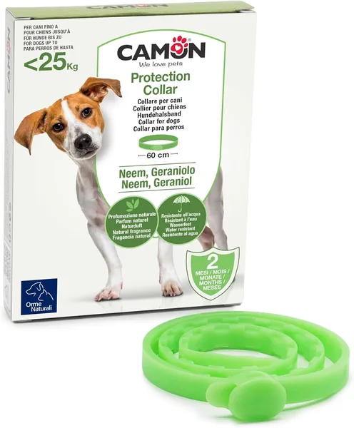 CAMON Collare Barriera Olio di Neem per Cani, Emana un Profumo Piacevole, Resistente all’Acqua, Protezione per Circa 2 Mesi