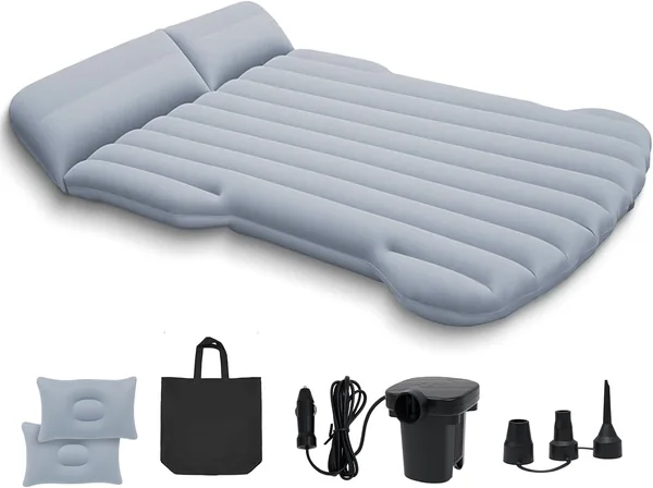 Canareen Billuft Matras för Tesla Model Y, SUV, 190 x 130 x 15 cm, Inflaterbar, Flökande Material, 4 Luftkammarer, Gray, Cam – Best Deal