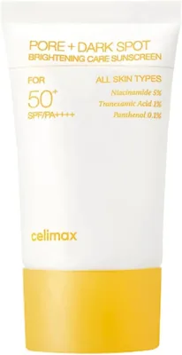CELIMAX Protector solar facial SPF50+ PA++++ – Brightening Care con Niacinamida 5% y Ácido Tranexámico 1% – 22% Off