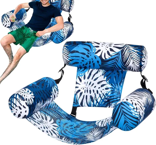 Chaise flottante pour piscine | Lounger gonflable | Chaise aquatique – pour vacances d’été & voyage, hôtels & stations balnéaires, plage