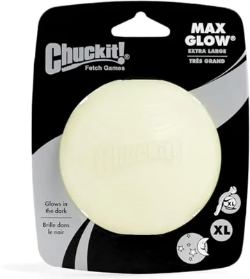 Chuckit! Glow in the Dark Bouncy Balls – Dog Toy, Extra-Large 3.5 Inch