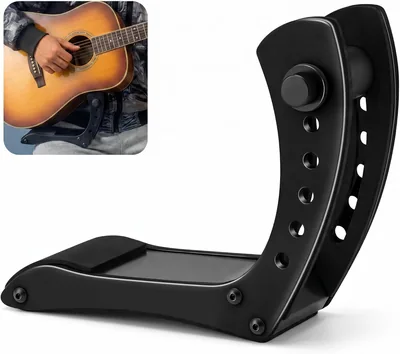 Chumia – Soporte ergonómico para guitarra eléctrica, patas de plástico con ancho ajustable (1.3 a 2.2 pulgadas), reposapiés c