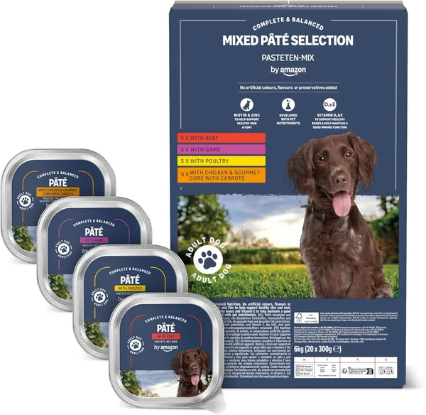 Cibo Umido per Cani by Amazon, 20 Pates da 300g – Miglior Affare
