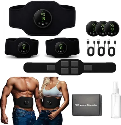 Cinturón Abdominal de Fitness con Estimulador Muscular de Última Generación, Ajustable, Electroestimulador para Abdomen, Gimnasio – Best Deal