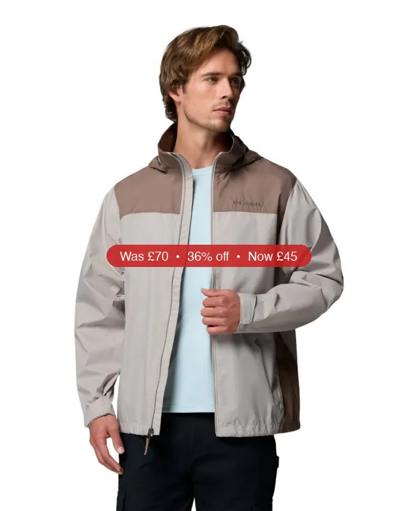Columbia Men’s Glennaker Lake II Rain Jacket – 36% Off
