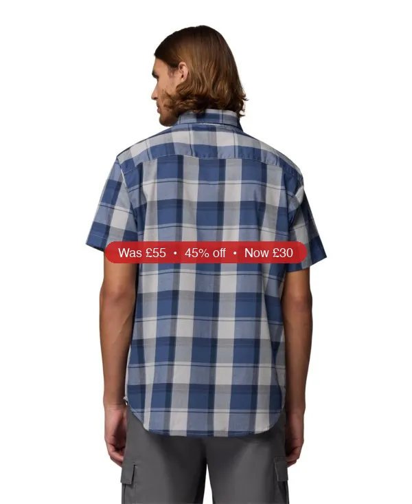 Columbia Men’s Rapid Rivers Short-Sleeve Plaid Shirt – 45% Off