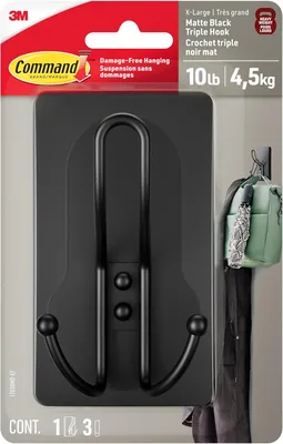 Command X-Large Matte Black Triple Hook – 39% Off