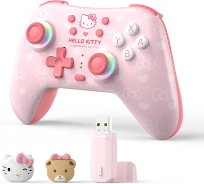 Controlador Kuitmor Azul para Perros Switch, Controladores de Efecto Hall Inalámbricos para Switch 2/1/OLED/Lite, PC, Android, iOS | Receptor 2.4G