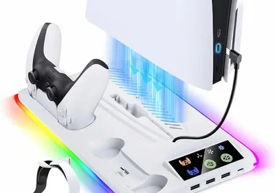Free ad: Cooling Station for PS5 - RGB Lighting, Dual Controller Charging, Headphone Holder - Best Deal in Qatar. Cooling Station for PS5 - RGB Lighting, Dual Controller Charging, Headphone Holder - Best Deal in Qatar