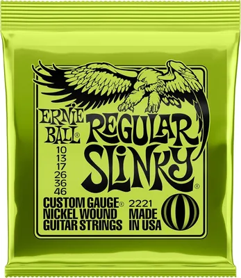Cordes Ernie Ball Regular Slinky en nickel, 10-46, 25% de réduction