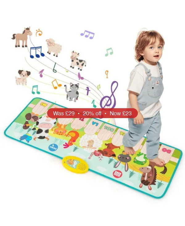 Costway Floor Piano Mat for Toddlers Baby Musical Touch Dancing Keyboard Play Mat Gift – 20% Off