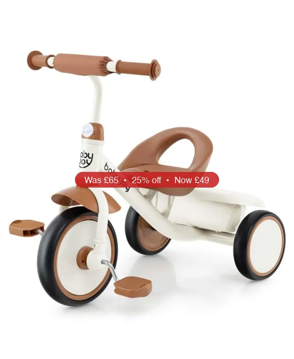 Costway Kids Tricycle Toddler Trike with Adjustable Seat and Storage Basket 3 Wheel Bike – 25% Off