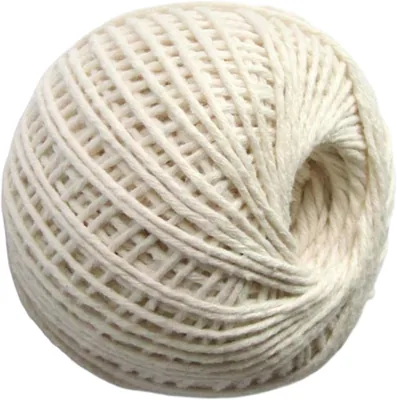 Cotton Twine String- 2mm Heavy Duty Strong 85m, Meat Tying Butcher Cord, High Tensile Food Safe Fibe