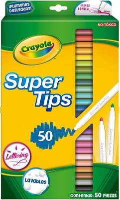 Crayola 50 Super Tips – Ahorra un 59% en Amazon