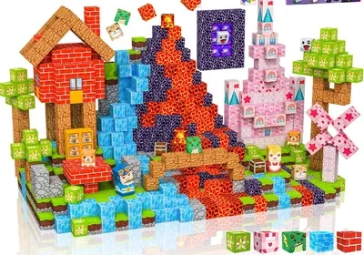 Crifeton Magnetiska Byggnadslor 150 Stk 2CM Magnetiska Blok, 3+ STEM Montessori Sensory Toy in Sweden