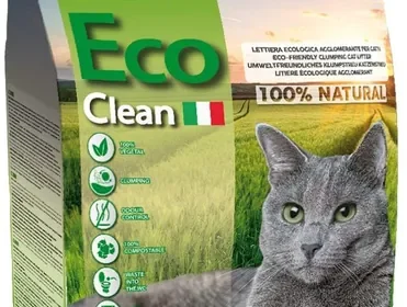 Croci Eco Clean Lettiera 10L - Lettiera per Gatti a Formazione di Grumi, Biodegradabile per lo Scarico, al 100% Vegetale e Duratura in Italy