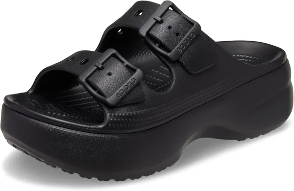 Crocs Sábado Plataforma Sandalias Mujer, Color Blanco, Talla 39/40