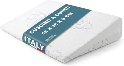 Cuscino Wedge Manami, Inclinazione Ergonomica 15°, Rimovibile e Lavabile, Cuscino per Letto Neonato, Traspirante, Made in Italy - Best Deal in Italy