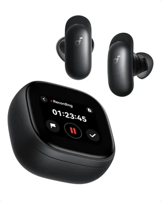 أذنين لاسلكيتين Soundcore Anker Liberty 5 Pro Max، مسجل ملاحظات ذكي (120 دقيقة مجانية/شهريًا، عضوية للحصول على المزيد) للاجتماعات الشخصية