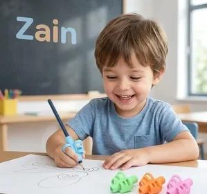 الممسكات الإرغونومية لل أقلام ZAIN - أداة تصحيح وضعية الكتابة للاطفال (ألوان عشوائية) in Egypt