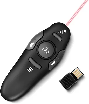 جهاز التحكم عن بعد للعروض اللاسلكية 2.4GHz، مقدم شرائح USB مع مؤشر ليزر، للتحكم في الشرائح على الكمبيوتر الشخصي والماك