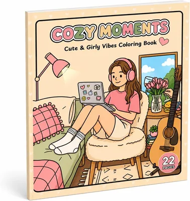 لحظات دافئة للألوان: كتب تلوين للبالغين والأطفال، تصاميم مريحة ومنعشة للتوتر – 22 صفحة، مع صفحة اختبار الألوان