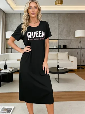 ملابس نوم نسائية بأكمام قصيرة مطبوعة قميص نوم فضفاض ليلي بقبة فريق مريحة لمنزل ارتداء ملابس نوم فضفاضة