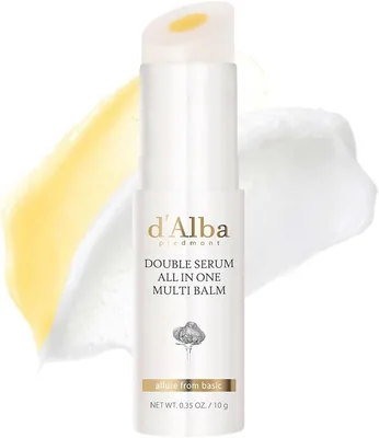 d’Alba Italienischer Weißtrüffel Doppel-Serum All-in-One Multi-Balm, Vegane Hautpflege, 3-in-1 Behandlung mit Weißtrüffeln für Faltenreduktion