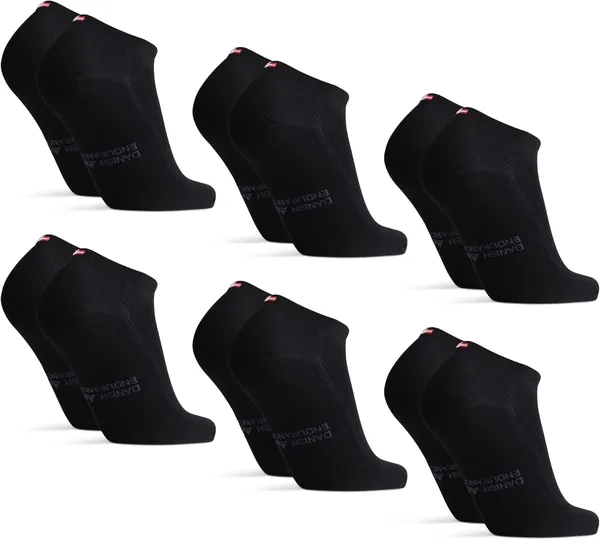 DANISH ENDURANCE bamboe sportkousen voor zomer, blistervrij & ademend, zacht, vochtregulerend, unisex, 6 paren – 33% korting
