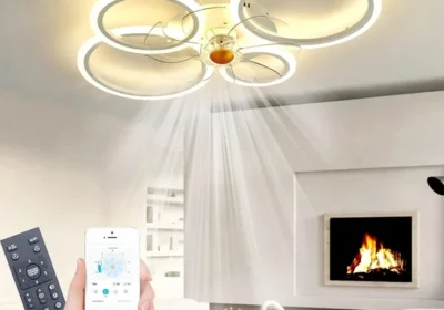 Deckenventilator mit Licht, Silent White 60W 6000 LM dimmbarer LED-Leuchtentferner mit App- und Fernbedienung in Austria