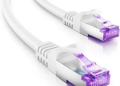 deleyCON CAT7 Patchkabel - S-FTP PIMF, Weiß | Ethernetkabel aus Kupfer für schnelles LAN, DSL, Switch, Modem in Croatia